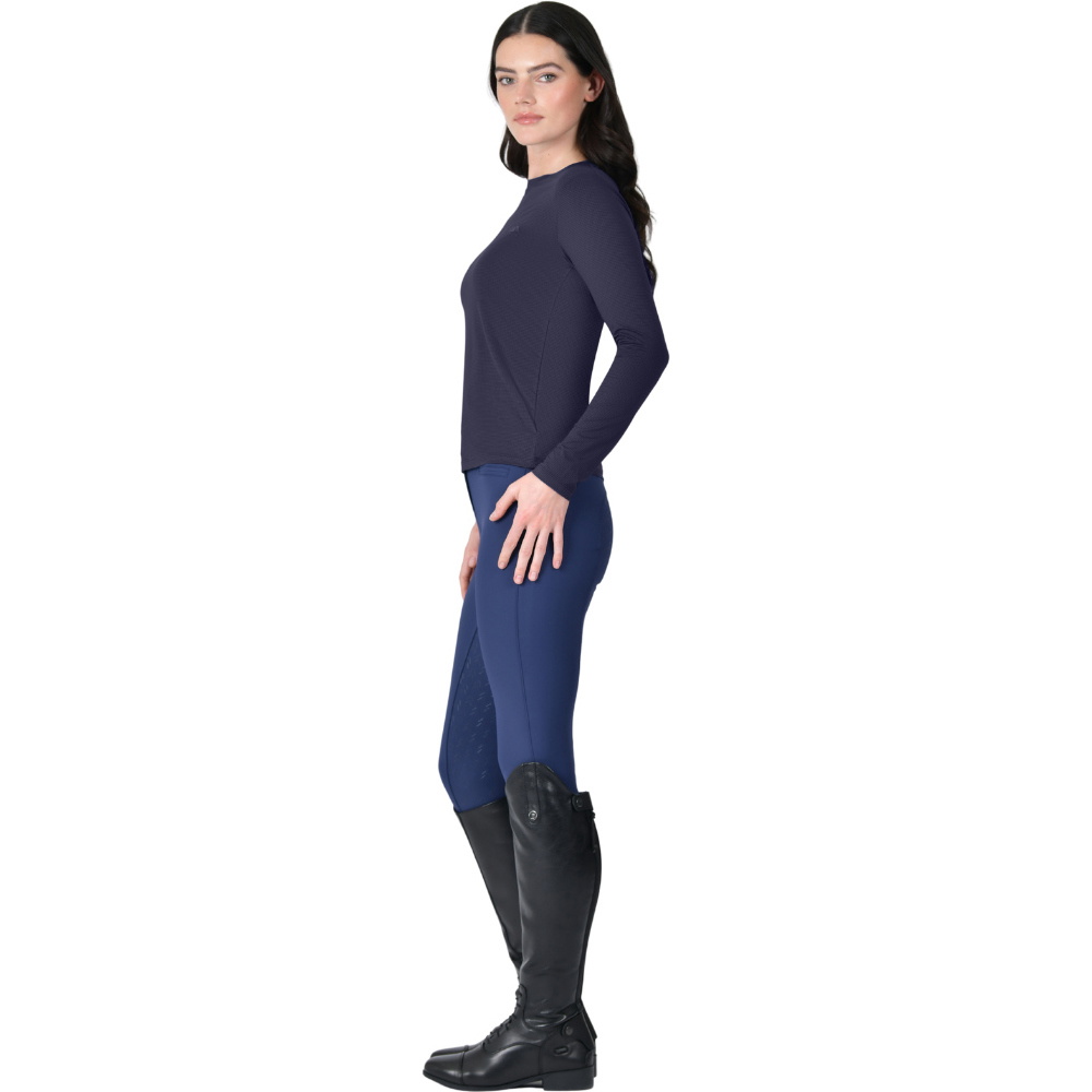 2025 Weatherbeeta Womens Relaxed UV Long Sleeve Tee 1028844 - Navy